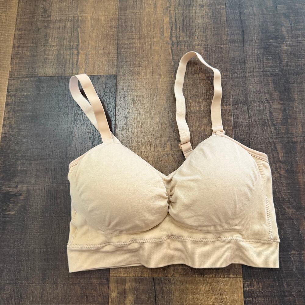 Kindred Bravely Nursing Bra Beige Seamless Maternity Wireless S
